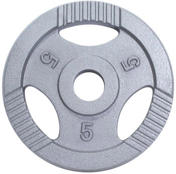 Gorilla Sports Hantelscheibe 50 mm Gusseisen Gripper (100990) 5 kg