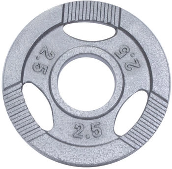 Gorilla Sports Hantelscheibe 50 mm Gusseisen Gripper (100990) 2,5 kg