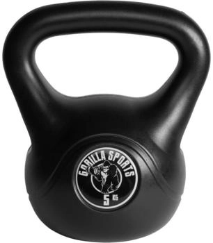 Gorilla Sports Kettlebell Einzeln 5kg schwarz