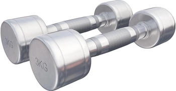 Gorilla Sports Kurzhantel Chrom 6 kg - 2 x 3 kg