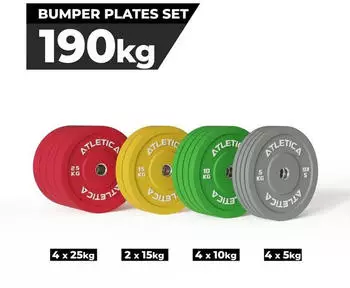 Atletica Color Bumper Plates Set 190 kg (54397764)