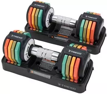 Trexo XTREXO MULTICOLOR Verstellbare Hantelset