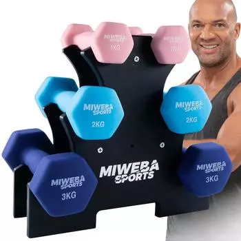 Miweba Kurzhantel-Set 1 kg, 2 kg, 3kg (PR0029468-01) rosa