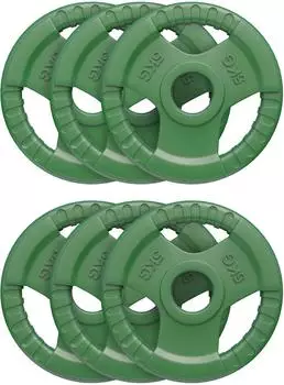 Gorilla Sports Hantelscheiben 1,25-25kg / 30kg (100630-00009-0113) grün