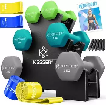 Kesser Kurzhantel-Set 2x 1,2,3kg (98353991) grün