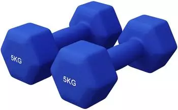 Gorilla Sports Kurzhantel-Set 2x5kg (63126005) blau