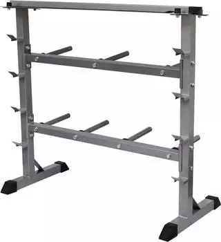 vidaXL Hantelständer (90369) grau