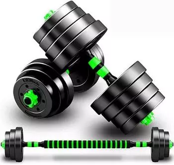 LuxusKollektion Verstellbares Kurzhantel-Set 15kg, Kunststoff (2er-Set)