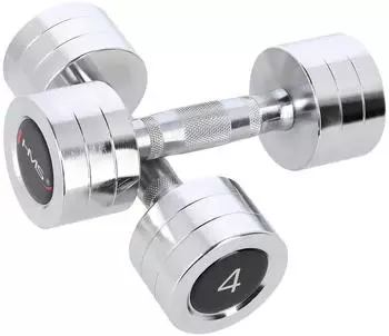 HMS Fitness CHD04 Kurzhantel-Set 2x4kg verchromt (17-66-183)