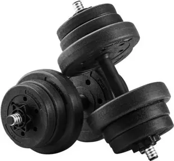 Songmics Kurzhantel-Set 2x10kg, schwarz (SYL20HV1)