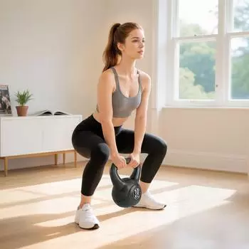 HomCom Kettlebell mit Sand befüllt, 10kg, für Anfänger