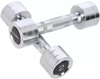 COFI1453 CHD02 Hantel 2kg, 2er-Set, silber (17-66-181)