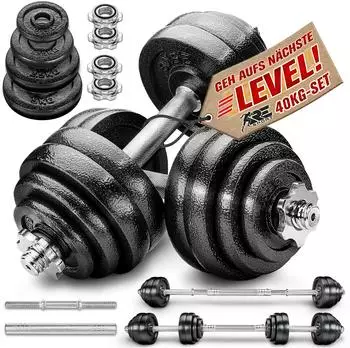 Re-Sport Hantelset Gusseisen 2-in-1 40kg (HTGES40)