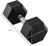 HomCom Hexagon Kurzhantel 17,5kg Gusseisen, schwarz (A91-022V01)