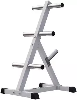 Gorilla Sports Hantelscheiben-Ständer 7 Halter, Stahl, 350kg, schwarz/weiß (100794-00022-0001)