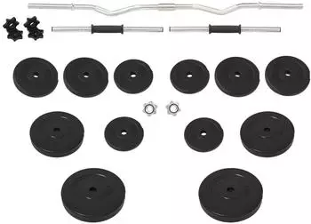 vidaXL Hantel-Set mit Langhantel und Kurzhantel 60kg (3145025)