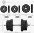 HomCom Kurzhantel-Set 25kg, Stahl, Kunstleder, schwarz