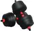 vidaXL 2-in-1 Kurzhantel & Langhantel Set 20kg, schwarz/rot (42023463)