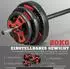 Sport Now Langhantel-Set 20kg, 6 Hantelscheiben, rutschfester Griff (A91-259V00BK)