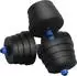 vidaXL 2-in-1 Kurzhantel & Langhantel Set 30kg, schwarz/blau (42023466)