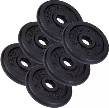 ScSPORTS Hantelscheiben-Set 15kg Gusseisen &Oslash;30mm (10002524)