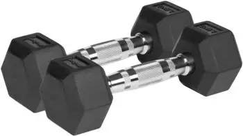 Rebel HEX Gusseisen-Hantel gummiert 2x2,5kg (RBA-2325-02.5)