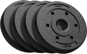 Rebel Hantelscheiben-Set zementgef&uuml;llt 4x1,25kg, Loch 31mm (RBA-2100)