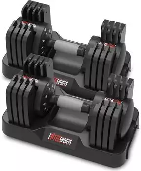 EnterSports Verstellbare Kurzhanteln 18kg, 5 Gewichtsstufen, rutschfester Griff