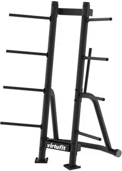 virtufit Langhantelstangen-Aufbewahrungsständer für 10 Sets, 400kg, schwarz (VF02131)