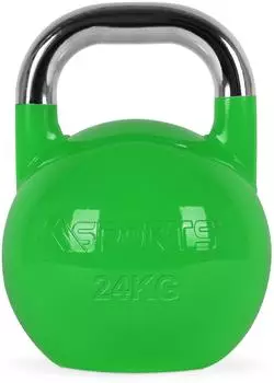 M-Sports Kettlebell Competition Premium 24kg, professionelle Qualität (inkl. Übungsposter)