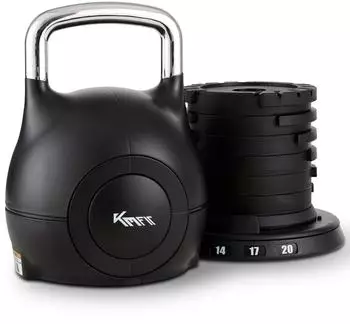 KM Fit Kettlebell verstellbar 2-20kg, 7 Stufen, Stahlgriff (KM-HE-KS20)