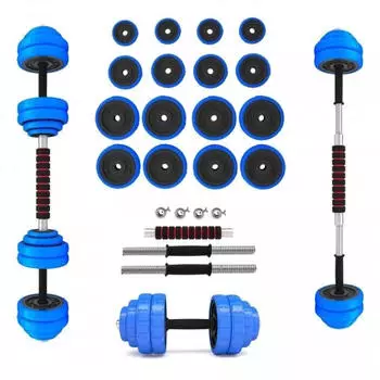 Rosfix SGG30BAR Hantelset mit Stange, blau (17-59-133)