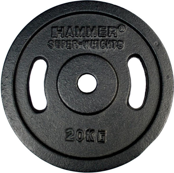 Hammer Gewichtsscheiben 2x 20 kg schwarz
