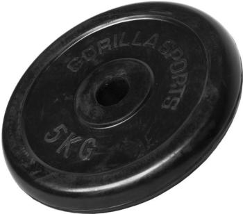 Gorilla Sports 5 kg Gummi Hantelscheibe