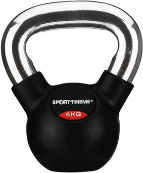 Sport-Thieme Kettlebell gummiert mit glattem Chrom-Griff 4 kg