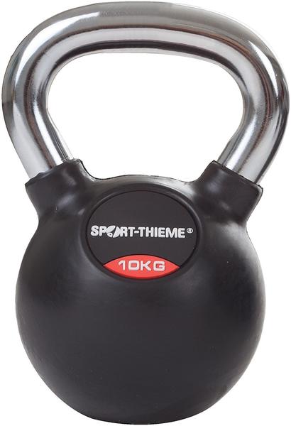 Sport-Thieme Kettlebell gummiert mit glattem Chrom-Griff 10 kg