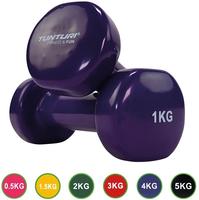 Tunturi FS0037709.00002, Tunturi Kurzhanteln Vinyl - 0.5 bis 5 kg - 1 kg violett