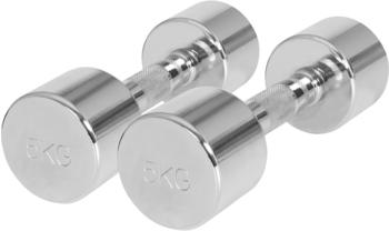 Gorilla Sports Kurzhantel Chrom 10 kg - 2 x 5 kg