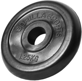 Gorilla Sports 1,25 kg Gummi Hantelscheibe