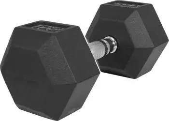 Gorilla Sports Hexagon Kurzhantel Gummi 17,5 kg