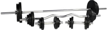 Gorilla Sports 108 KG Black Rubber Komplettset