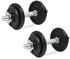 vidaXL Set of 2 cast iron dumbbells with weights
