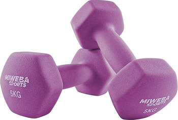 Miweba Sports Neoprenkurzhantel 2er Set NKH100 pink 5 kg