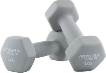 Miweba Sports Neoprenkurzhantel 2er Set NKH100 grau 3 kg