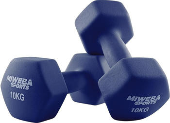 Miweba Sports Neoprenkurzhantel 2er Set NKH100 blau 10 kg