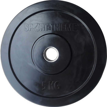 Sport-Thieme Hantelscheibe Bumper Plate schwarz 5 kg (198172)