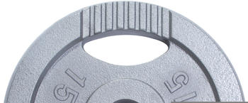 Gorilla Sports Hantelscheibe 50 mm Gusseisen Gripper (100990) 15 kg
