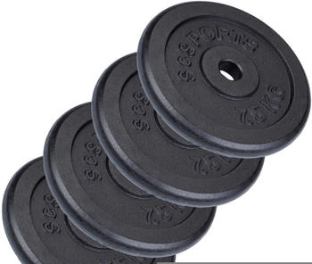 ScSPORTS 30 kg Scheibenset 4 x 7,5 kg Gusseisen