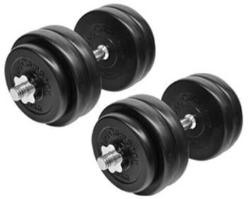 Bad Company Kurzhantel-Set 30Kg (2 x Kurzhantelstange 45cm, 4x1,25 und 8x2,5Kg Hantelscheiben) Hantelset Hanteln (20301898)