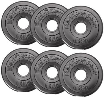 Bad Company 3 Kg (6x0,5) Hantelscheiben Hantel Hanteln 30/31mm Kunst (20311590)